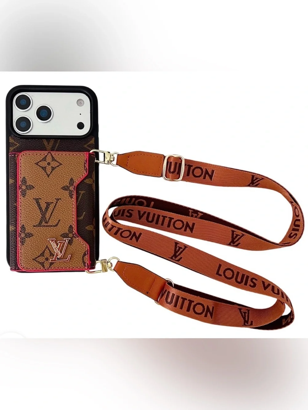FASHION Apple iPhone Phone Case With Magnetic Card Wallet and Lanyard